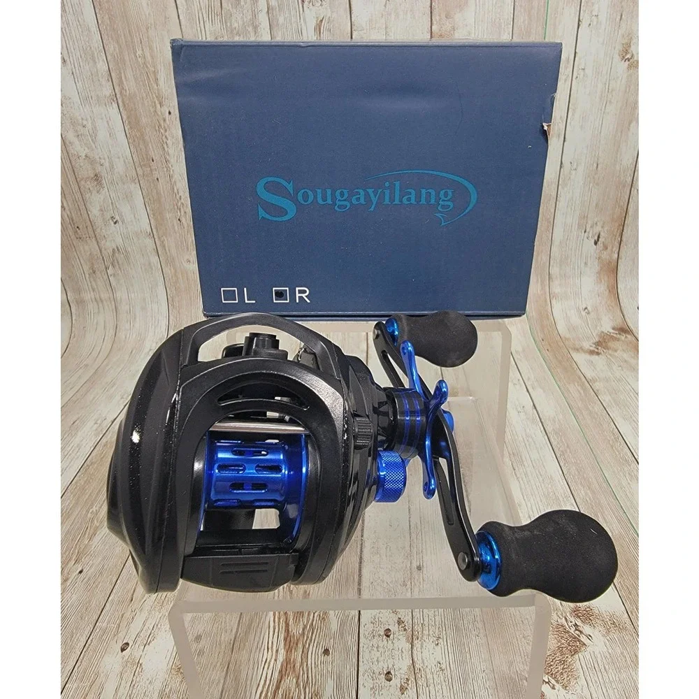 Sougayilang Baitcasting Right-Handed Fishing Reel Anti-Reverse Ball Bearings